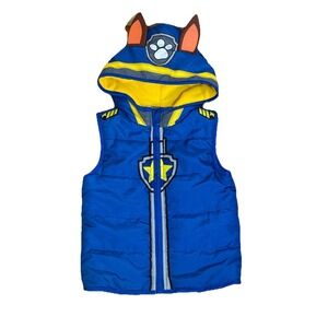 Paw Patrol Chase Hooded Vest Toddler Size 2 Blue Zip Up Character Outerwear